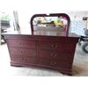 Image 1 : 6 drawer Dresser with Mirror-61”Lx18”Dx34”H