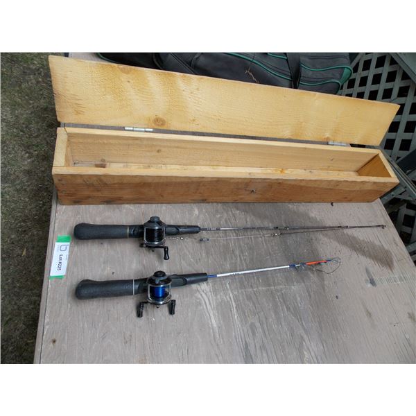 Ice Fishing Rods, Wood Storage Box