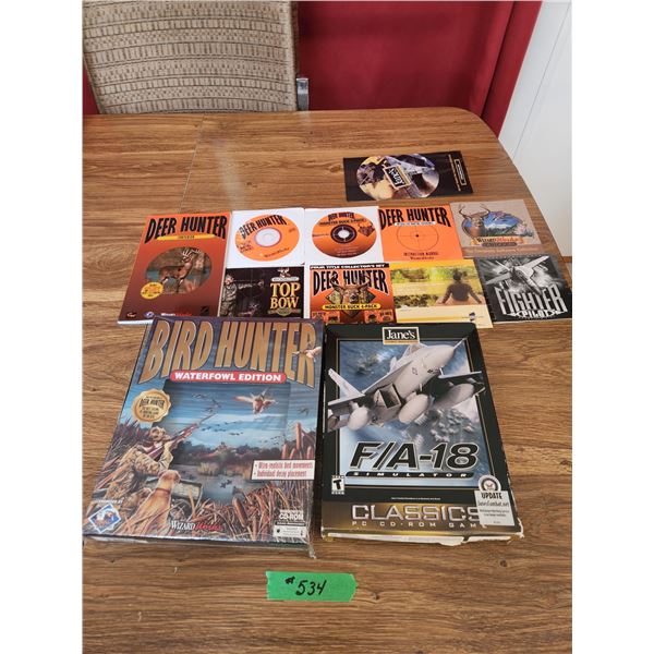 Hunting, fishing, aircraft PC games