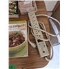 Image 3 : (4) Cookbooks + surge protector, floor protectors