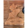 Image 3 : Moose Carving (not soapstone) wooden snow-shoer carving