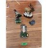Image 1 : (3) Animal Ornaments - (2) john deere pieces