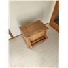 Image 1 : Wooden end table magazine rack - 22"x15"x21"