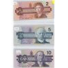 Image 1 : Canadian $2 ,$5, $10 (1986, 1989) Bill