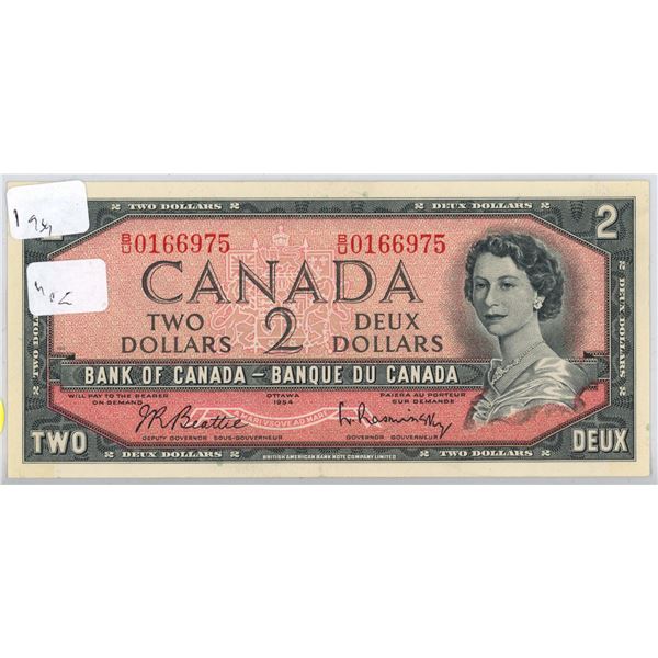 1954 Canadian $2 Bill