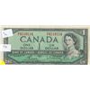 Image 1 : 1954 Canadian $1 Bill