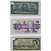 Image 4 : 1923 Dominion of Canada ¢25 Bill, 1923 $1 Canadian Bill, 1986 $2 Bill, 1937 $5 Bill, 1989 $10 Bill, 