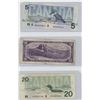 Image 5 : 1900 Dominion of Canada ¢25 Bill, 1937 Canadian $1 Bill, 1954 $2 Bill, 1986 $5 Bill, 1954 $10 Bill, 