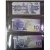 Image 4 : 1937, 1954, 1971, 1989, 2001, 2006 Canadian $10 Bill Collection (Binder)