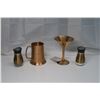 Image 1 : Copper Martini Glass, Salt & Pepper Shakers & Copper Beer Mug