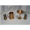 Image 2 : Copper Martini Glass, Salt & Pepper Shakers & Copper Beer Mug