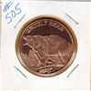Image 1 : 1 OUNCE COPPER  .999 FINE - GRIZZLY BEAR