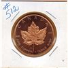 Image 1 : 1 OUNCE COPPER  .999 FINE - CANADA - MAPLE LEAF