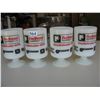 Image 1 : LOT OF 4 MILKGLASS REDHEAD EQUIPMENT COFFEE CUP & REDHEAD BEER MUG - LLOYDMINSTER