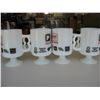 Image 2 : LOT OF 4 MILKGLASS REDHEAD EQUIPMENT COFFEE CUP & REDHEAD BEER MUG - LLOYDMINSTER