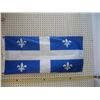 Image 1 : LOT OF 4 SILK FLAGS - Quebec,Scotland,  Unknown,  Unknown