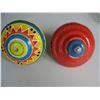 Image 2 : LOT OF 2 METAL SPINNING TOPS
