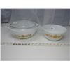 Image 1 : Vintage Pyrex Cinderella Butterfly Gold 443 and Pyrex 402 Butterfly Gold Bowl