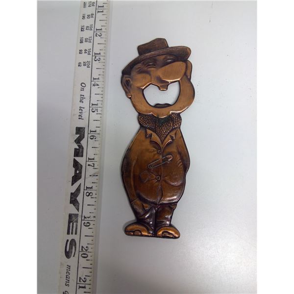 Vintage Brass Big Mouth Mr. Magoo Bottle Opener