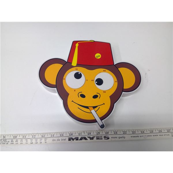 Cheeky Smoking Monkey in Fez Hat Rolling Eyes Clock