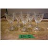 Image 1 : 5 pin wheel crystal, sherry glasses.