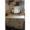 Image 1 : Antique 4 drawer dresser w/ orignal mirror.