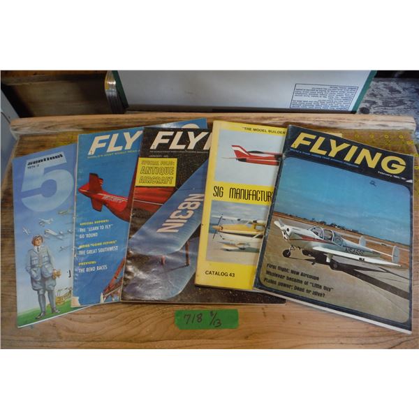 5 flying magazines 1965.