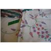 Image 2 : Vintage hand embroidered table cloth & pot holders.