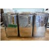 Image 1 : Chrome metal canisters.