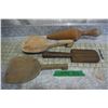 Image 1 : 4 antique wooden utincils, bread paddles & cone smasher.