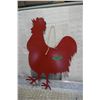 Image 1 : Large metal red rooster.