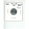 Image 1 : 1961 Canadian Silver 10 Cents. Proof Like-65 with Cameo. Bright White. Nice.