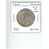 Image 1 : 1949 George VI Silver 50 Cents. Hearing Aid in King’s Ear from Die Clash. EF-40. Nice.