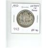 Image 1 : 1950 George VI Silver 50 Cents. Design in Zero in Date. EF-40. Nice.