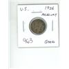 Image 1 : U.S. 1926 Mercury Silver Dime. Philadelphia Mint. Good.