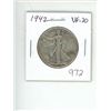 Image 1 : U.S. 1942 Walking Liberty Silver Half Dollar. VF-20.