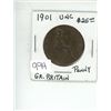 Image 1 : Great Britain. 1901 Penny. The last Penny issued for Queen Victoria. Uncirculated. Traces of Lustre.