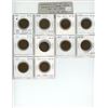 Image 1 : Complete set of 10 Canadian George V Large Cents 1911 to 1920. Includes 1911, 1912, 1913, 1914, 1915