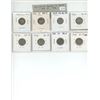 Image 1 : Lot of 8 Canadian George V Silver 10 Cents 1919 to 1936. Includes 1919, 1921, 1928, 1929, 1930, 1931