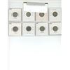 Image 2 : Lot of 8 Canadian George V Silver 10 Cents 1919 to 1936. Includes 1919, 1921, 1928, 1929, 1930, 1931