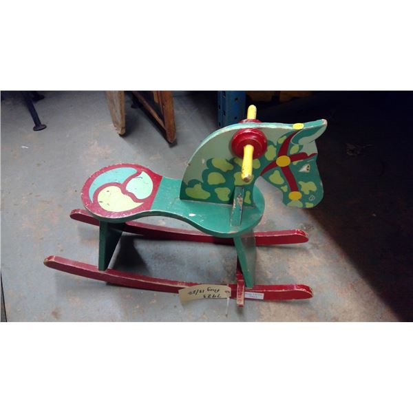 Wooden Rocking Horse from late 1950’s, made by patient at Saskatchewan Hospital, North Battleford