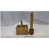 Image 2 : Wooden potato masher (from late 1800’s) and butter mold