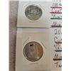 Image 2 : Lot of two 2021 Canadian 50¢ coins - one with 100th anniversary coat of arms and one with current co