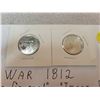 Image 2 : War of 1812 'Major General Isaac Brock' 25¢ coins - color and non color