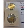 Image 2 : 2 commemorative Canadian toonies - 'Discovery of Insulin' color and non-color set, circulated