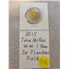 Image 1 : 2015 John McRae WWI poem in Flander's Fields  Canadian toonie