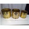 Image 1 : 3 Brass Planters