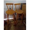 Image 1 : 2 Tall Wooden Bar Stools