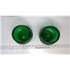 Image 2 : 2 Green Glass Bowls