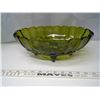 Image 1 : Green Glass Fruit Bowl